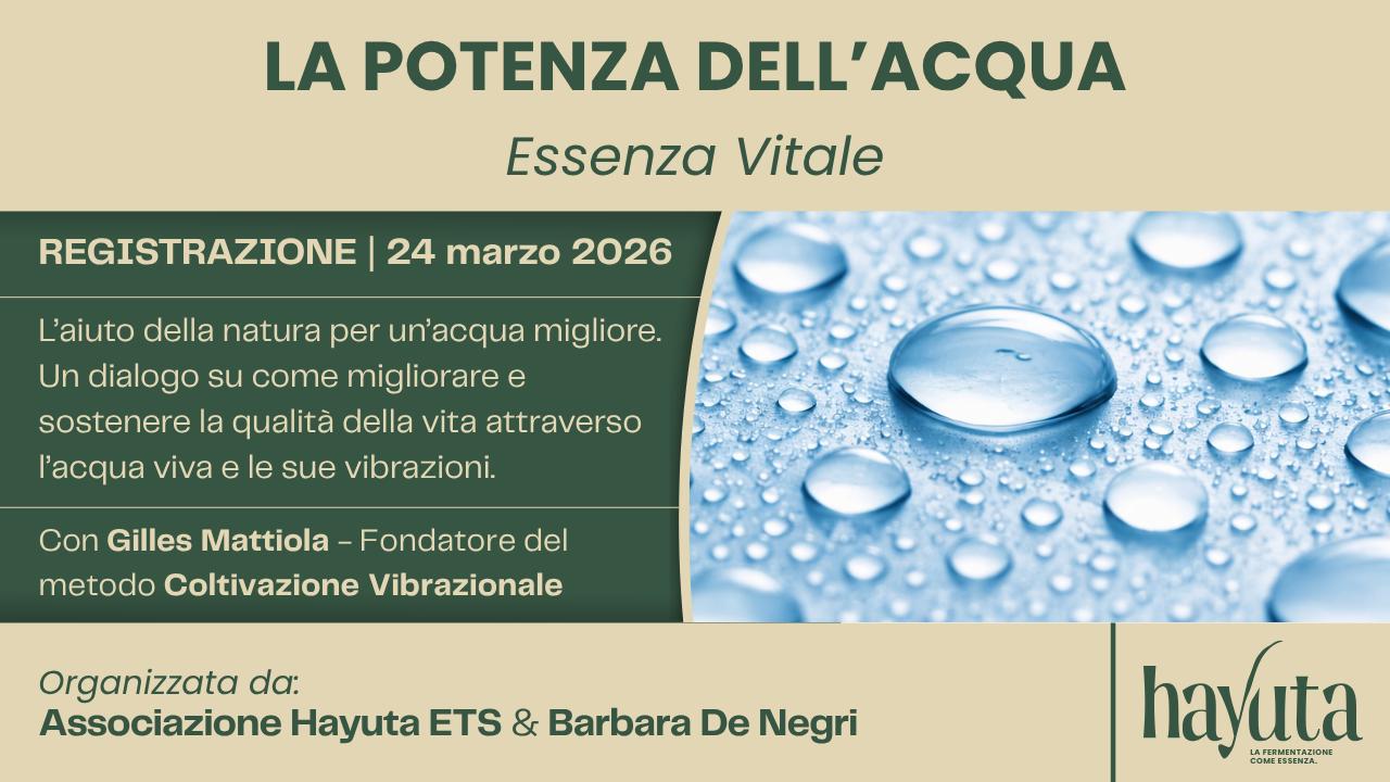 la potenza dell'acqua hayuta